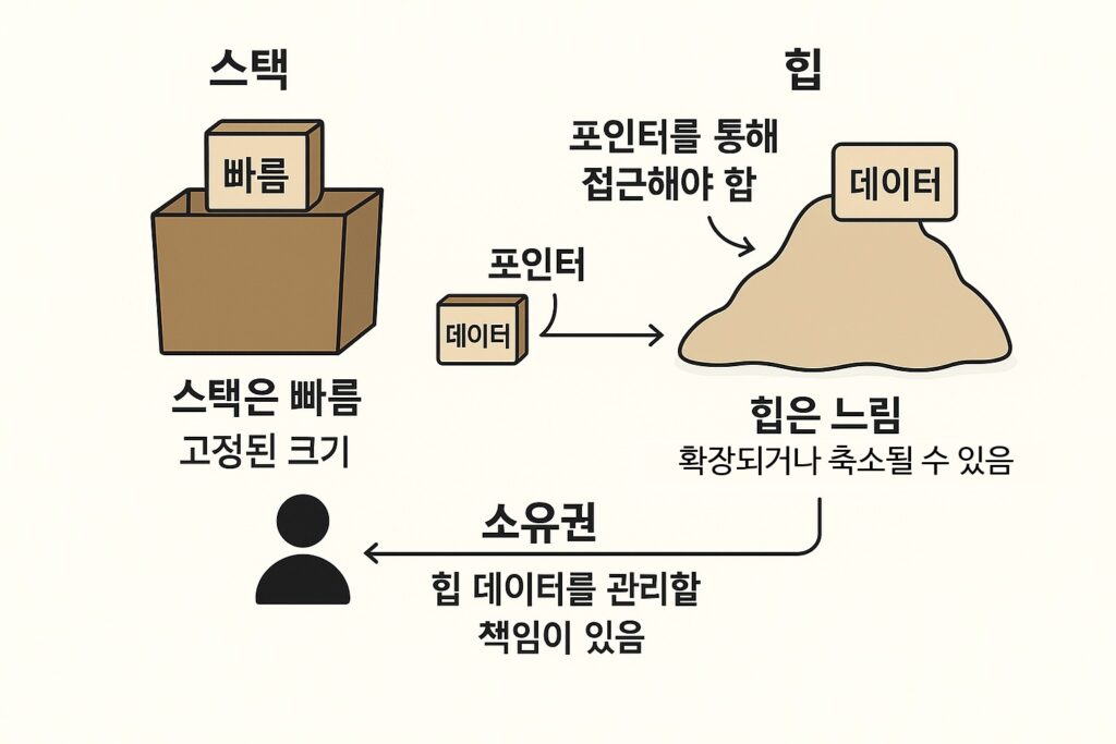 소유권 규칙 - 스택과 힙
